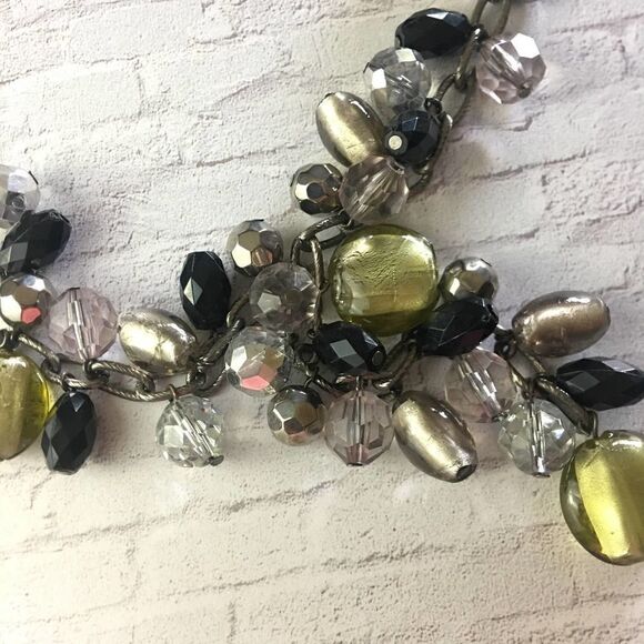 Glass Bead Y Vintage Necklace - Picture 3 of 8